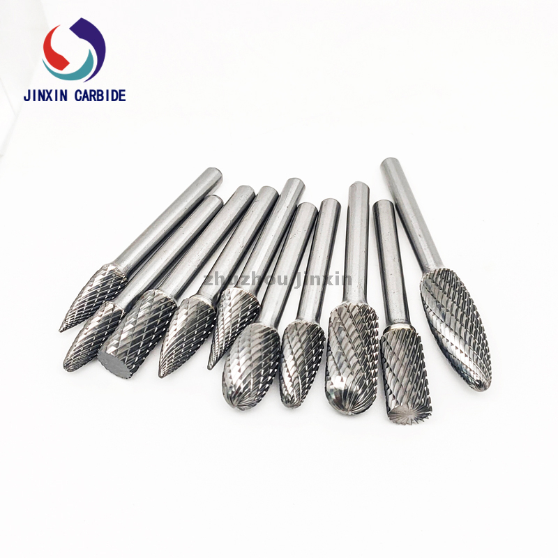 Set di frese rotanti in carburo di tungsteno da 10 pezzi con gambo da 6 mm con cassetta degli attrezzi rossa