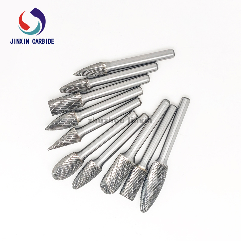 Set di frese rotanti in carburo di tungsteno da 10 pezzi con gambo da 6 mm con cassetta degli attrezzi rossa