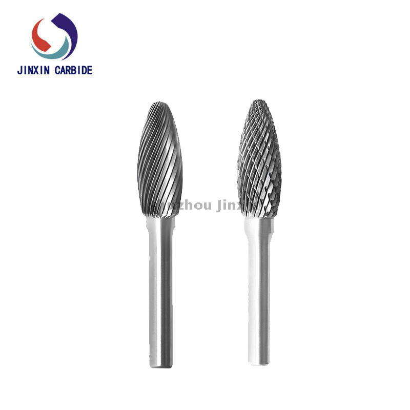 Tipo H Forma a forma di fiamma Burr rotanti in carburo di tungsteno 