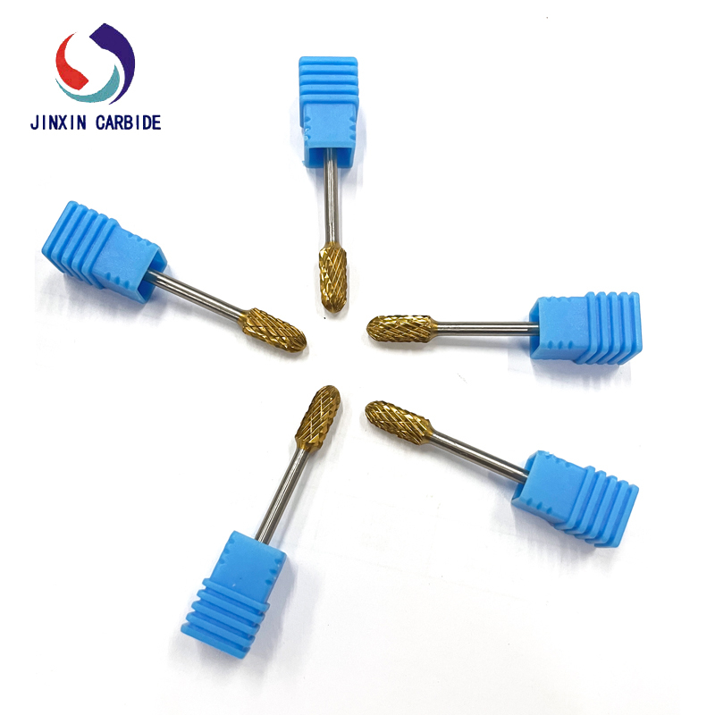 Frese rotanti in carburo di tungsteno da 6 mm con rivestimento dorato