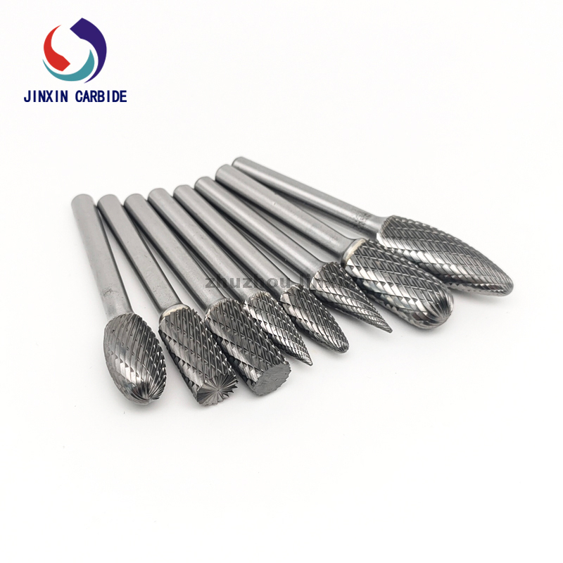 Produzione di set di frese rotanti in carburo di tungsteno da 8 pezzi con scatola grigia