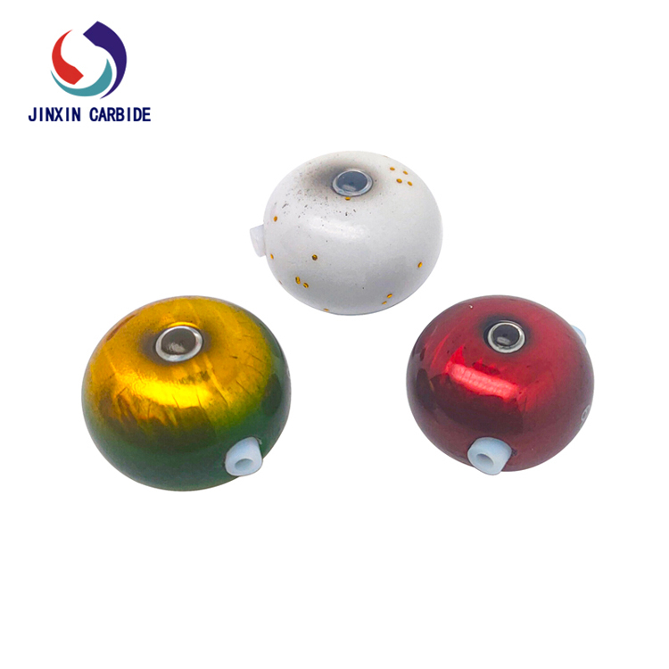 Platina da pesca rotonda in tungsteno con rivestimento colorato