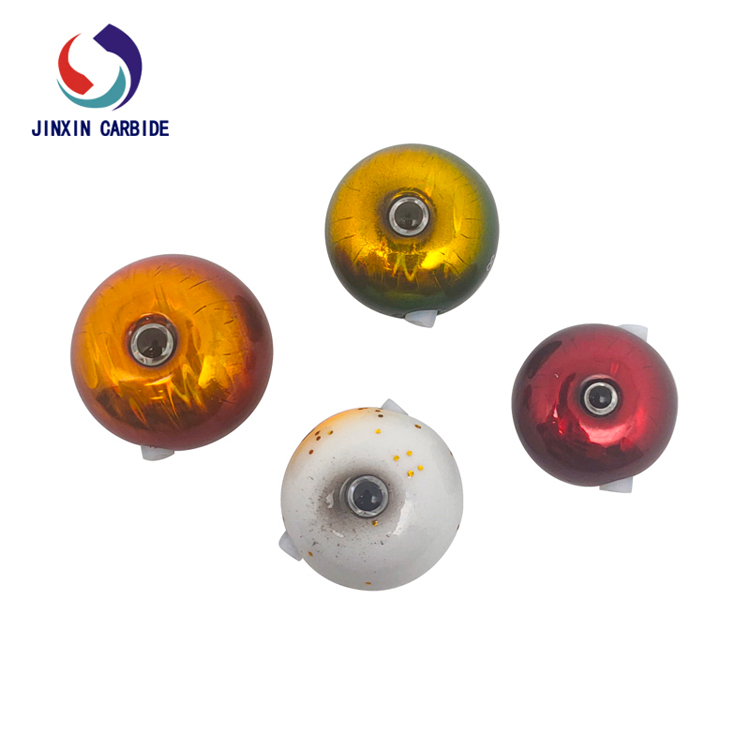 Platina da pesca rotonda in tungsteno con rivestimento colorato